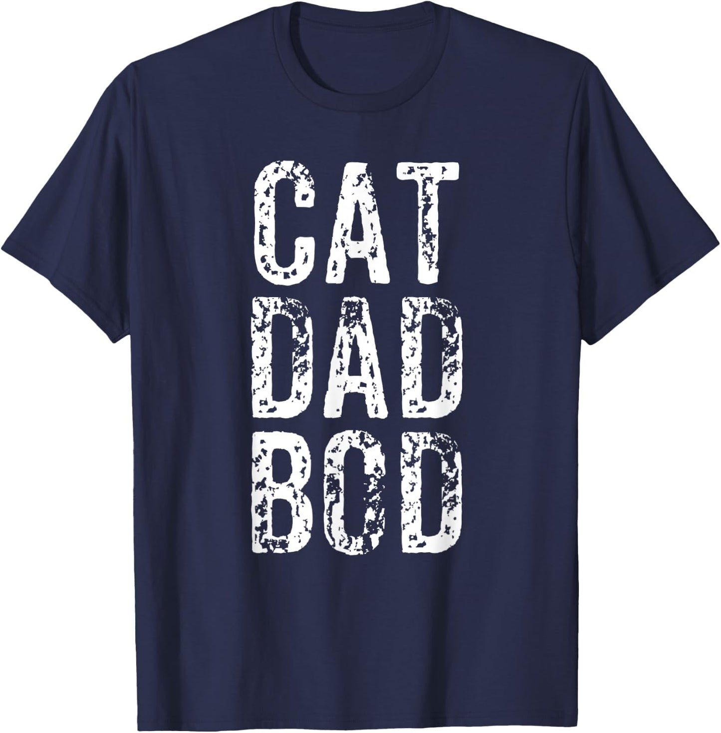 Funny Cat Dad Bod Pet Owner Fitness Gym Gift Women Girls Kids T-Shirt - T-Shirt | Navy