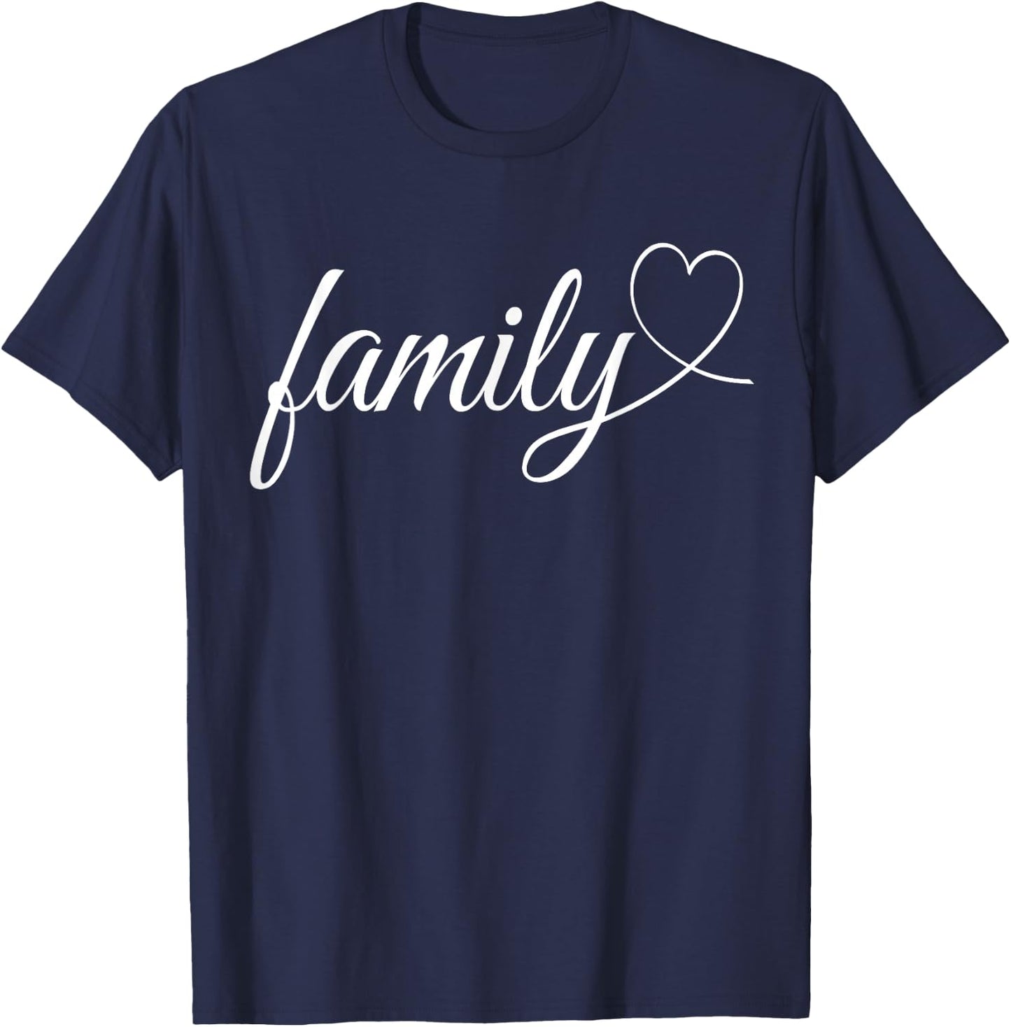 Love My Family Cute Family T-Shirt - T-Shirt | Navy