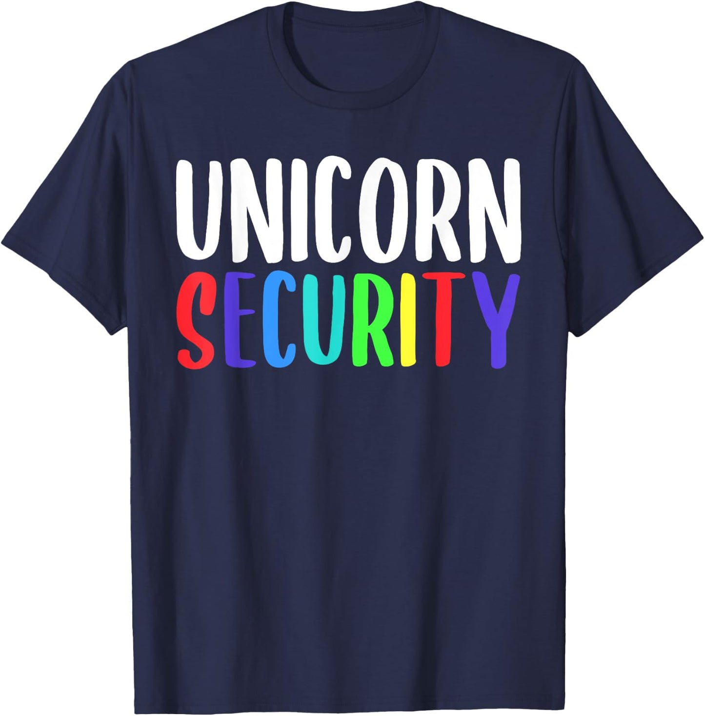 Unicorn Security Rainbow Halloween Costume T-Shirt - T-Shirt | Navy