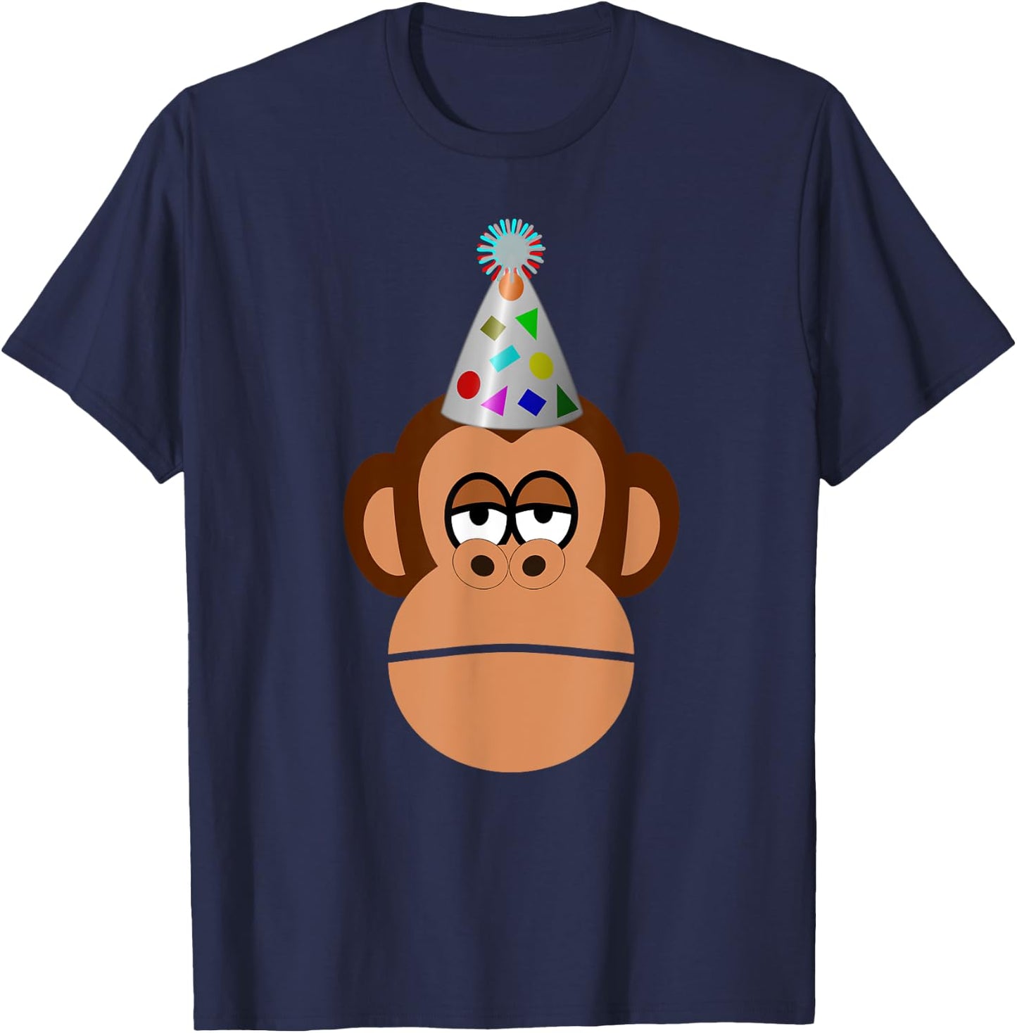 Birthday monkey in party hat T-Shirt - T-Shirt | Navy