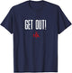 Official Hell's Kitchen Get Out! T-Shirt - T-Shirt | Navy