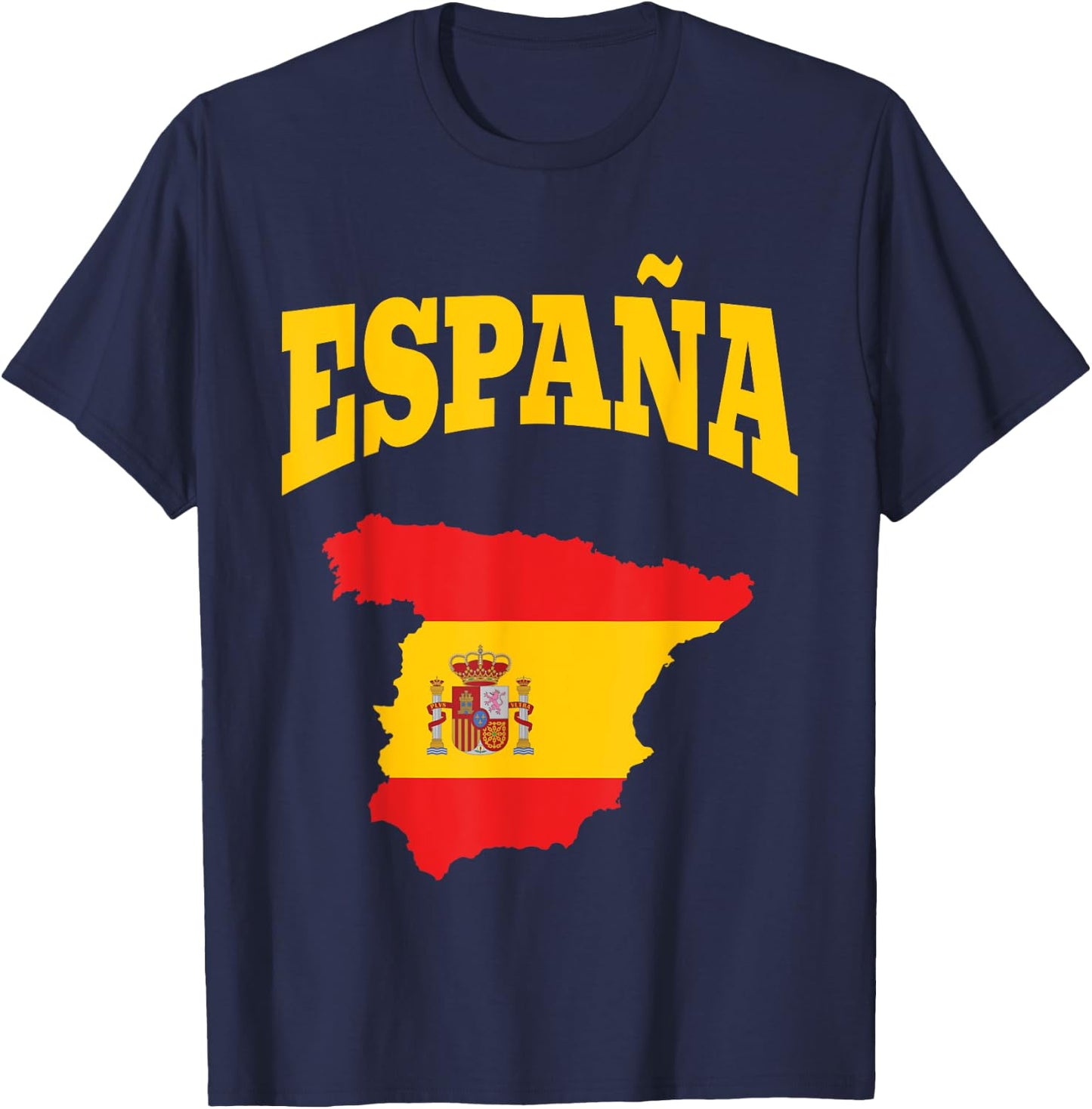 Spain Map Spanish Flag España Gift Spain Lovers Gift T-Shirt - T-Shirt | Navy