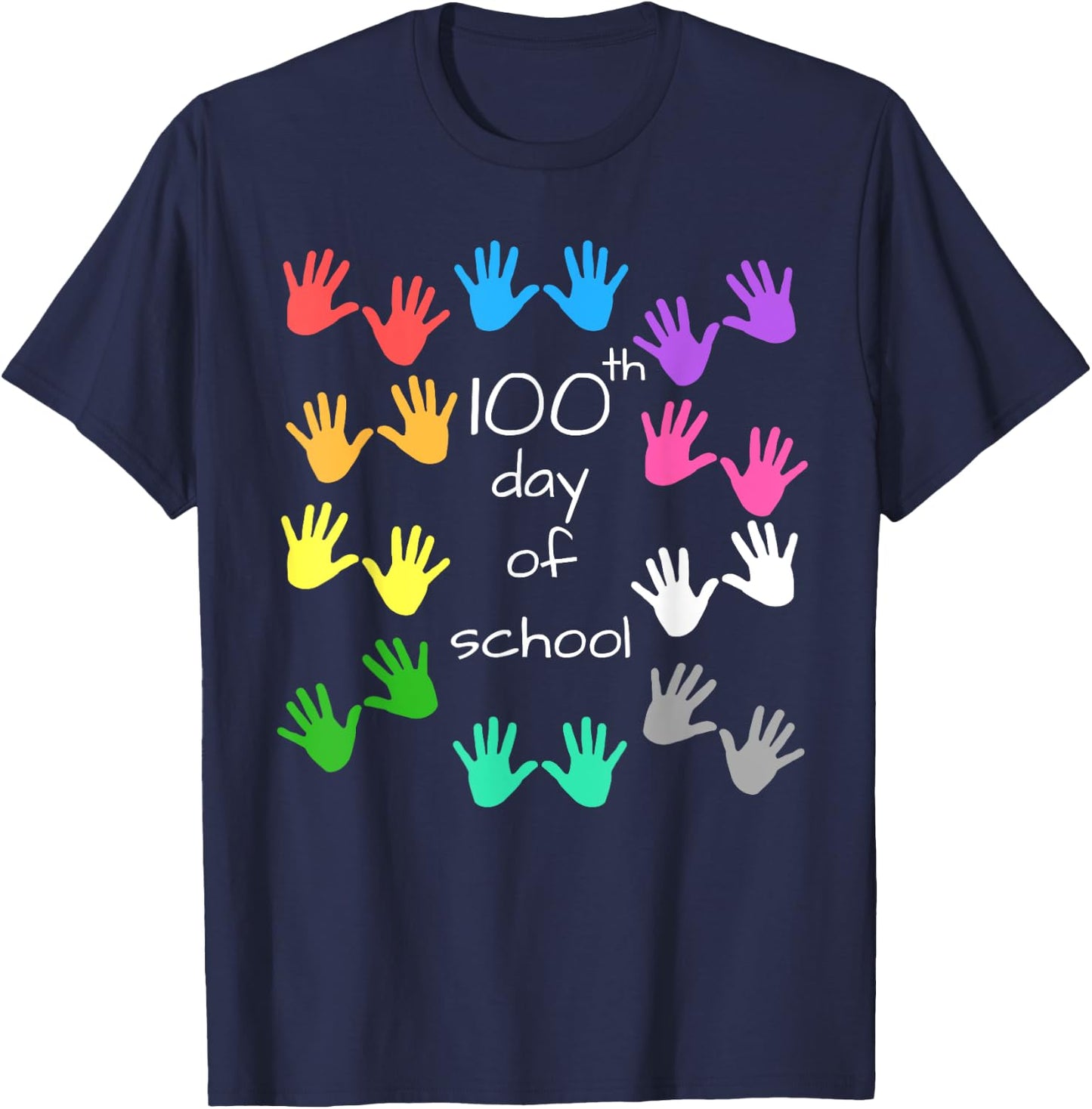 100th School Day Shirt - 100 Days Celebration Shirt T-Shirt - T-Shirt | Navy