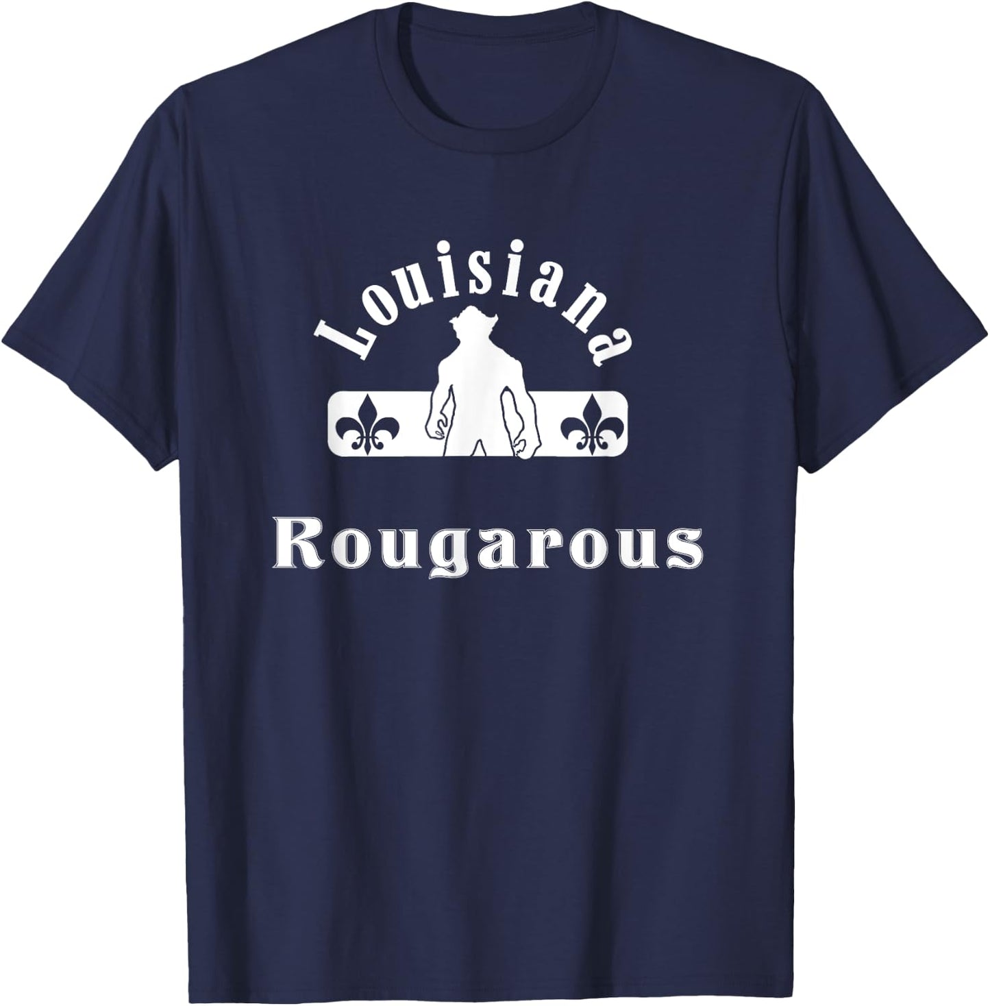 Louisiana Rougarou Loupgarou New Orleans Swamp Monster T-Shirt - T-Shirt | Navy