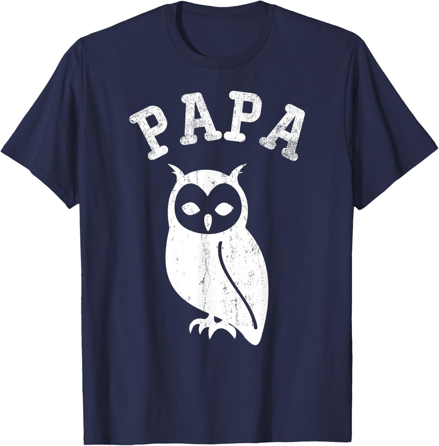 Papa OWL Funny Gift Dad T-Shirt - T-Shirt | Navy