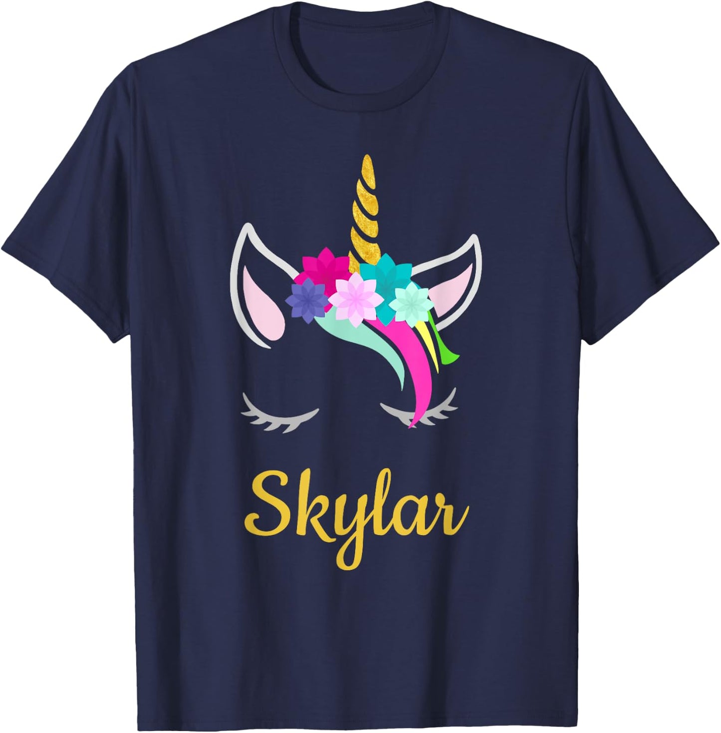 Skylar Unicorn Name Shirt for Skylar T-Shirt - T-Shirt | Navy