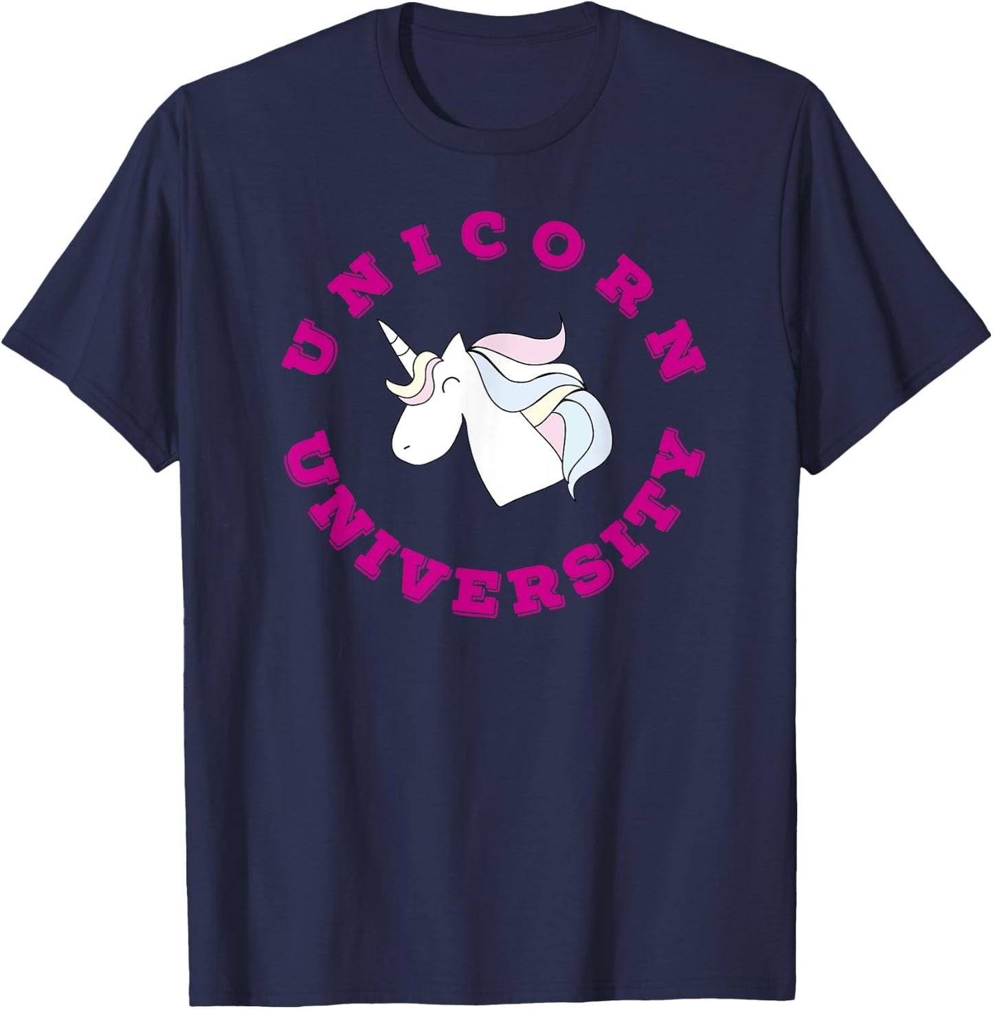 Unicorn University Cute Funny Cool T-Shirt - T-Shirt | Navy