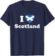I Love Scotland I Heart Scotland Scottish T-Shirt - T-Shirt | Navy