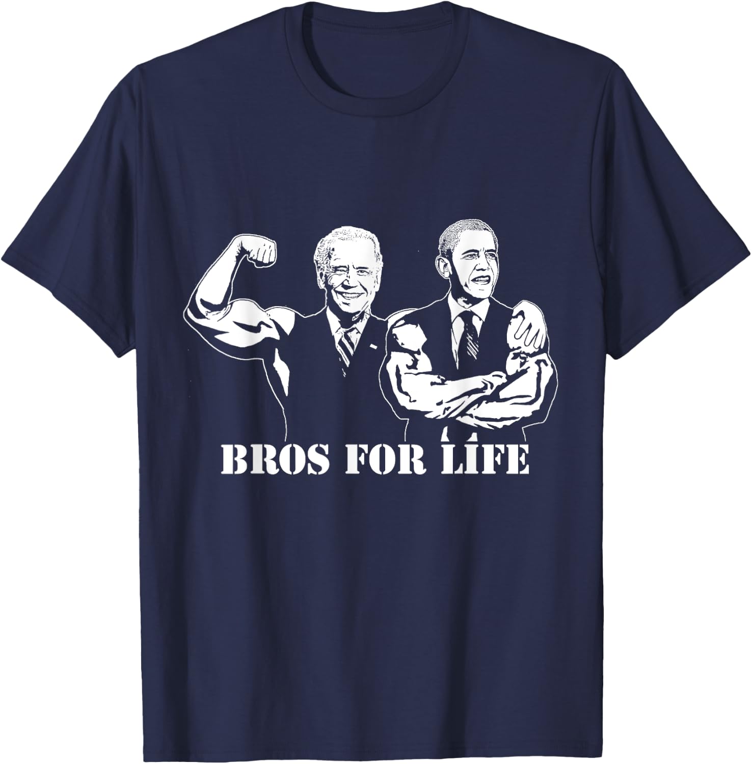 Obama and Biden Funny Fitness Shirt T-Shirt - T-Shirt | Navy
