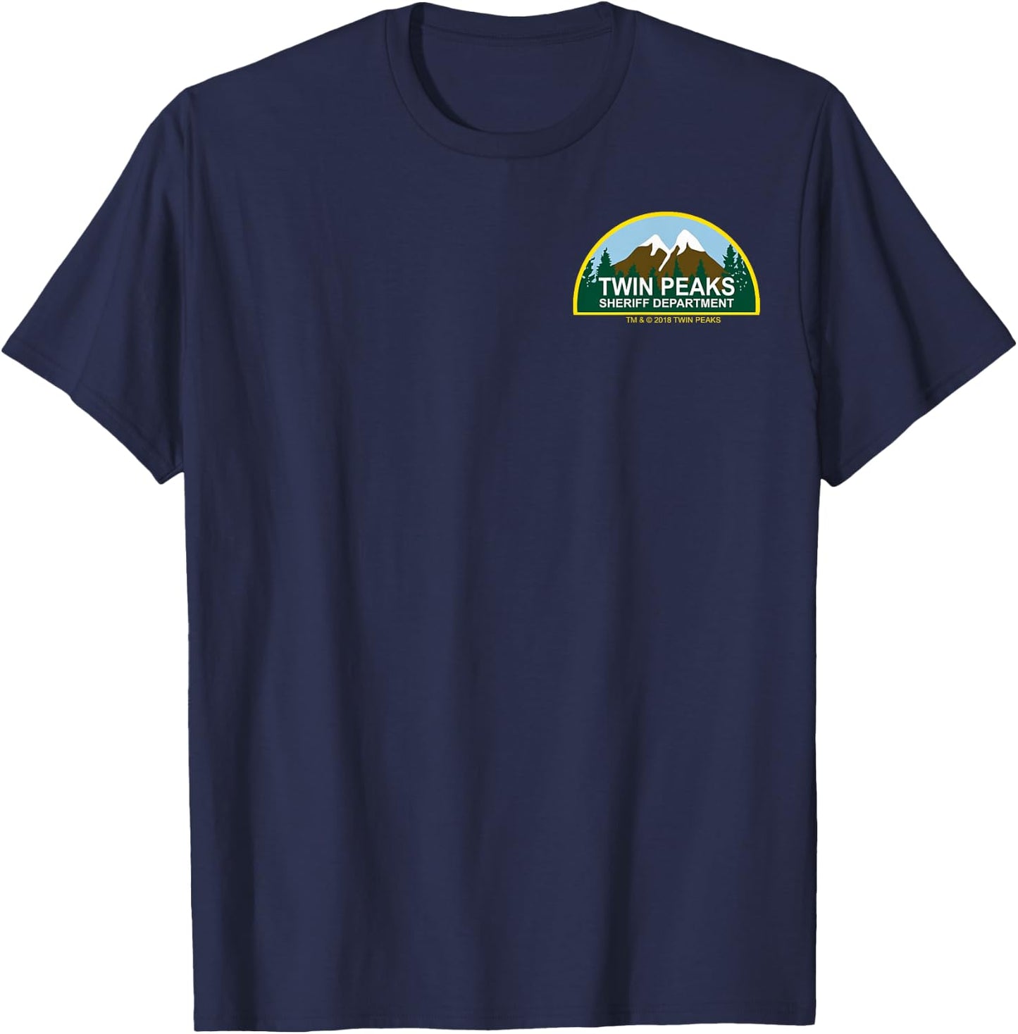 Twin Peaks Retro Sheriff Department Pocket Badge T-Shirt - T-Shirt | Navy