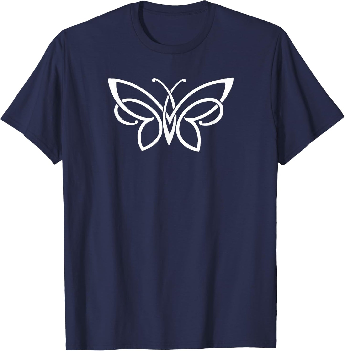 Butterfly Celtic Winged Symbol Shirt T-Shirt - T-Shirt | Navy