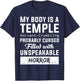 My Body Temple Ancient Crumbling Cursed Christmas Gift T-Shirt - T-Shirt | Navy