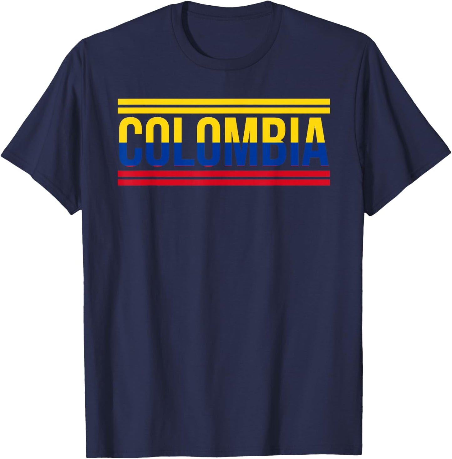 Colombia - Colombian Flag Shirt | Sport Soccer Football Gift T-Shirt - T-Shirt | Navy