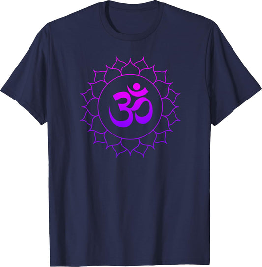 Graphic Om Lotus Gift Ohm Yoga Spiritual T-Shirt - T-Shirt | Navy