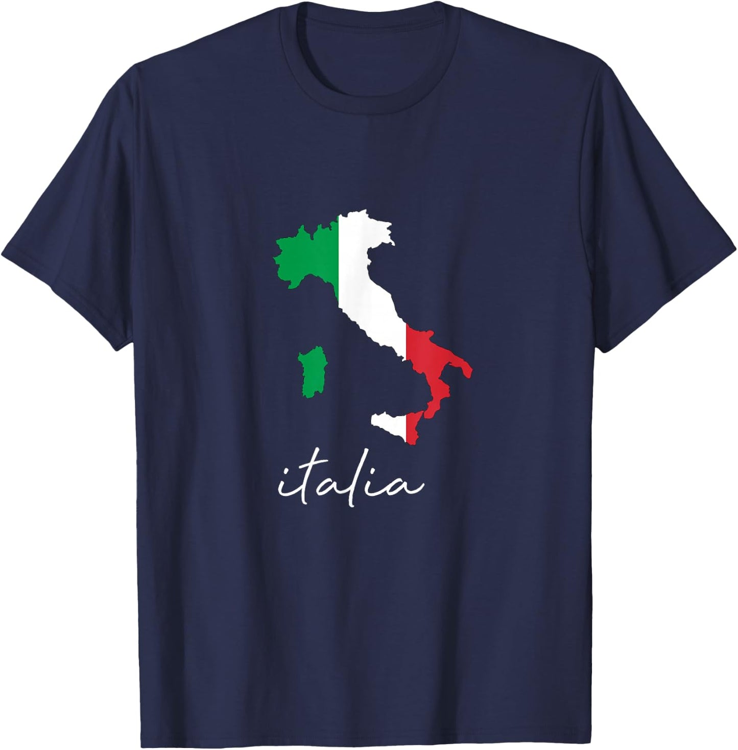 Italia Italy Flag Travel T-Shirt - T-Shirt | Navy