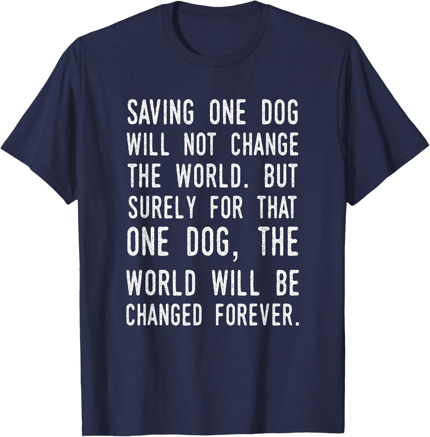 Dog Rescue Humane Society Adoption T-Shirt - T-Shirt | Navy