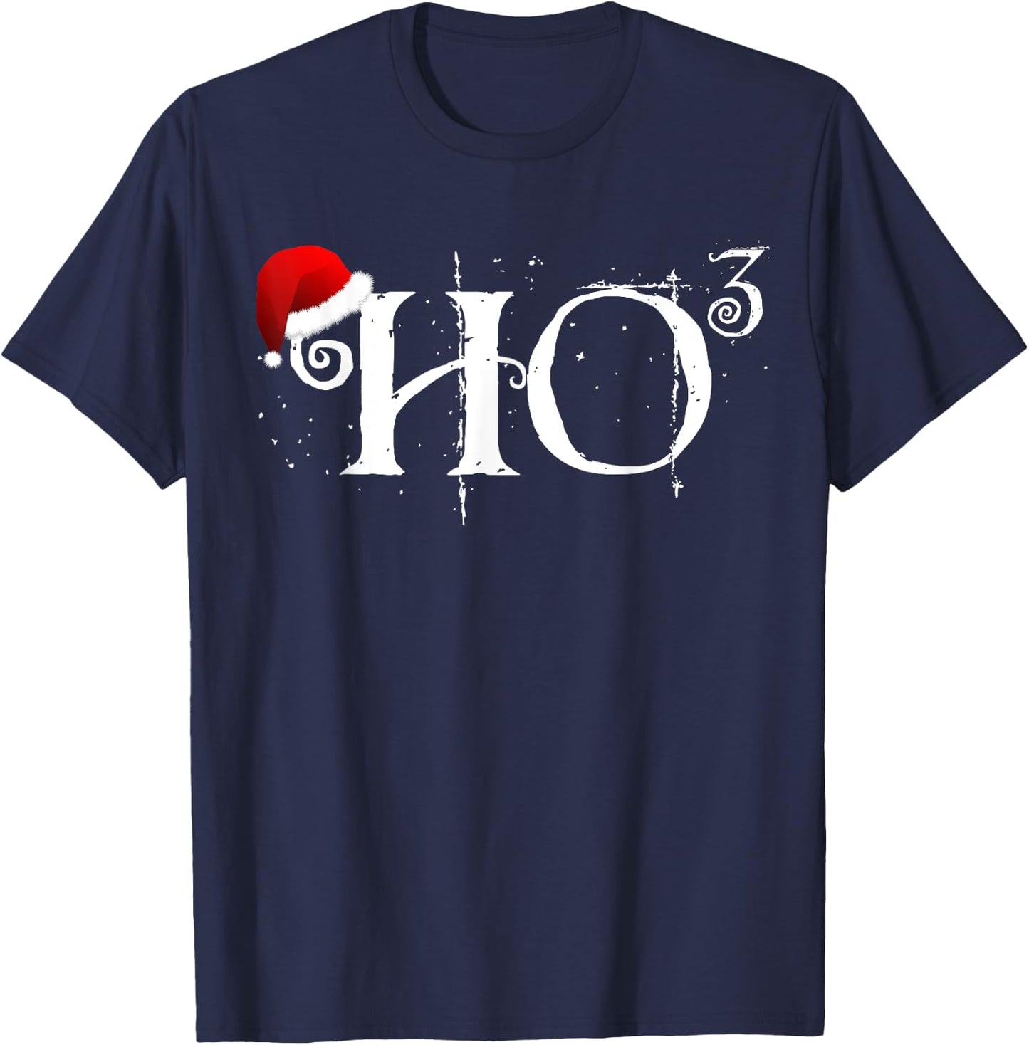 Funny Ho Ho Ho Shirt - Ho to The Third Power Santa T-Shirt - T-Shirt | Navy