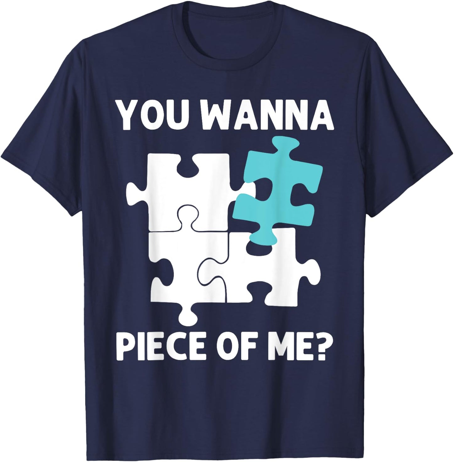 Funny Jigsaw Puzzle Design Women Adults Puzzle Lover T-Shirt - T-Shirt | Navy