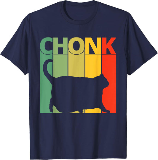 Chonk Cat Meme Shirt | Funny Chonk Big Chungus Shirt Men Women Girls Kids T-Shirt - T-Shirt | Navy