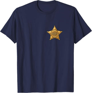 Sheriff Badge short sleeve shirt T-Shirt - T-Shirt | Navy