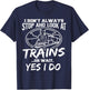 Train Trains Models Conductor T-Shirt - T-Shirt | Navy