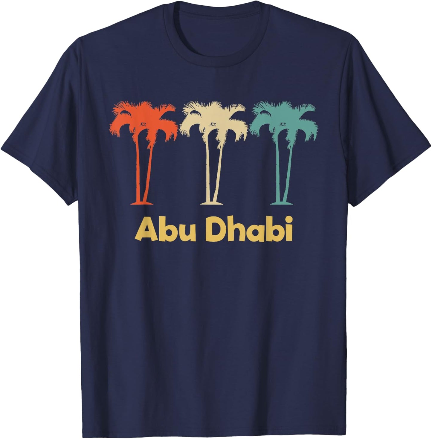 Abu Dhabi Vintage Retro Vacation T-Shirt - T-Shirt | Navy