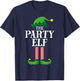 Party Elf Matching Family Group Christmas Funny Elf T-Shirt - T-Shirt | Navy