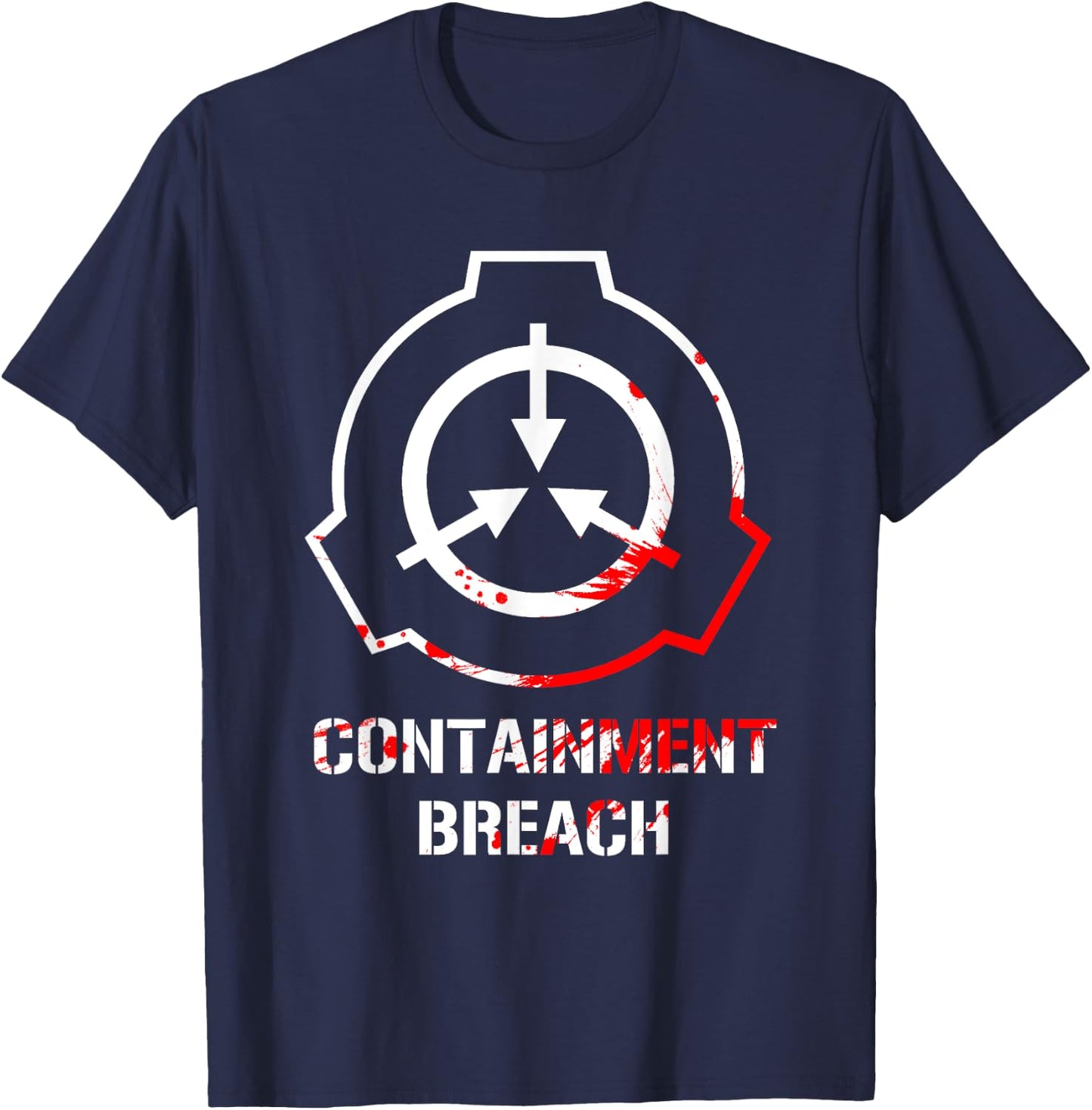 SCP Containment Bloody Logo Shirt T-Shirt - T-Shirt | Navy
