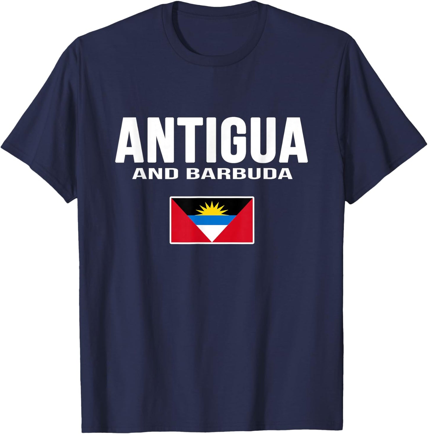 Antigua and Barbuda Flag Souvenir T-Shirt - T-Shirt | Navy