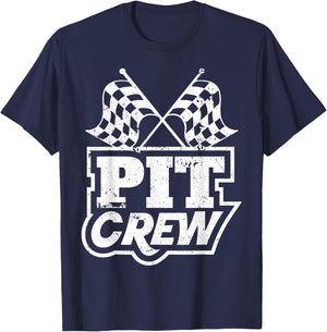 Pit Crew Raing Shirt, Racing , Race Car T-Shirt - T-Shirt | Navy