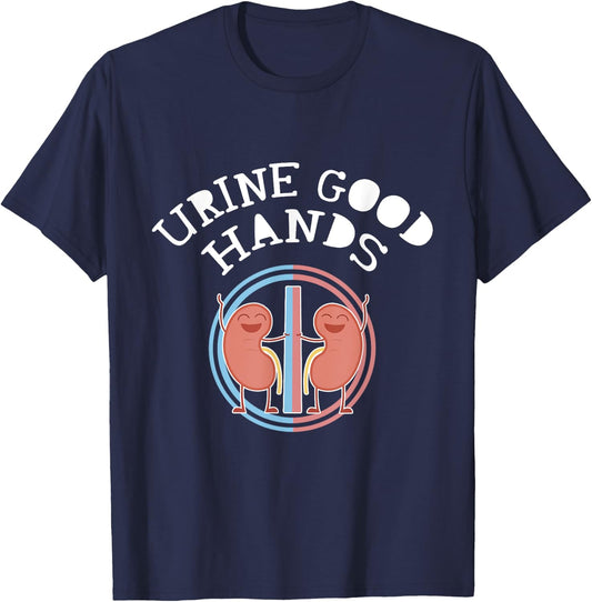 Urine Good Hands Urologist Funny Medical Profession T-Shirt - T-Shirt | Navy