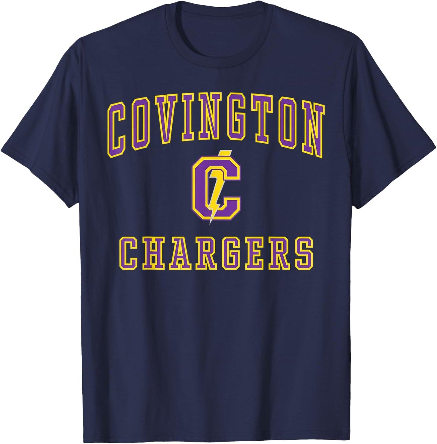 Covington High School Chargers C1 T-Shirt - T-Shirt | Navy