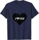 I Love Soup Gift Heart Shape Design T-Shirt - T-Shirt | Navy