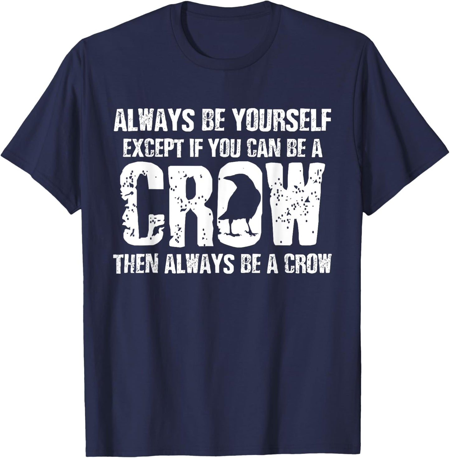 Crow Lover Raven Bird Vintage T-Shirt - T-Shirt | Navy