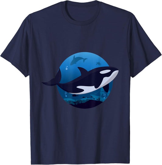 killer whale Design for a killer whale enthusiast T-Shirt - T-Shirt | Navy