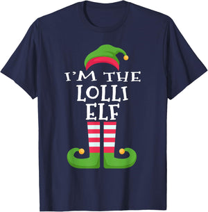 I'm The Lolli Elf Family Matching Christmas Pajama T-Shirt - T-Shirt | Navy