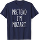 Pretend I'm Mozart Costume Halloween Funny Lazy Adult Kids T-Shirt - T-Shirt | Navy