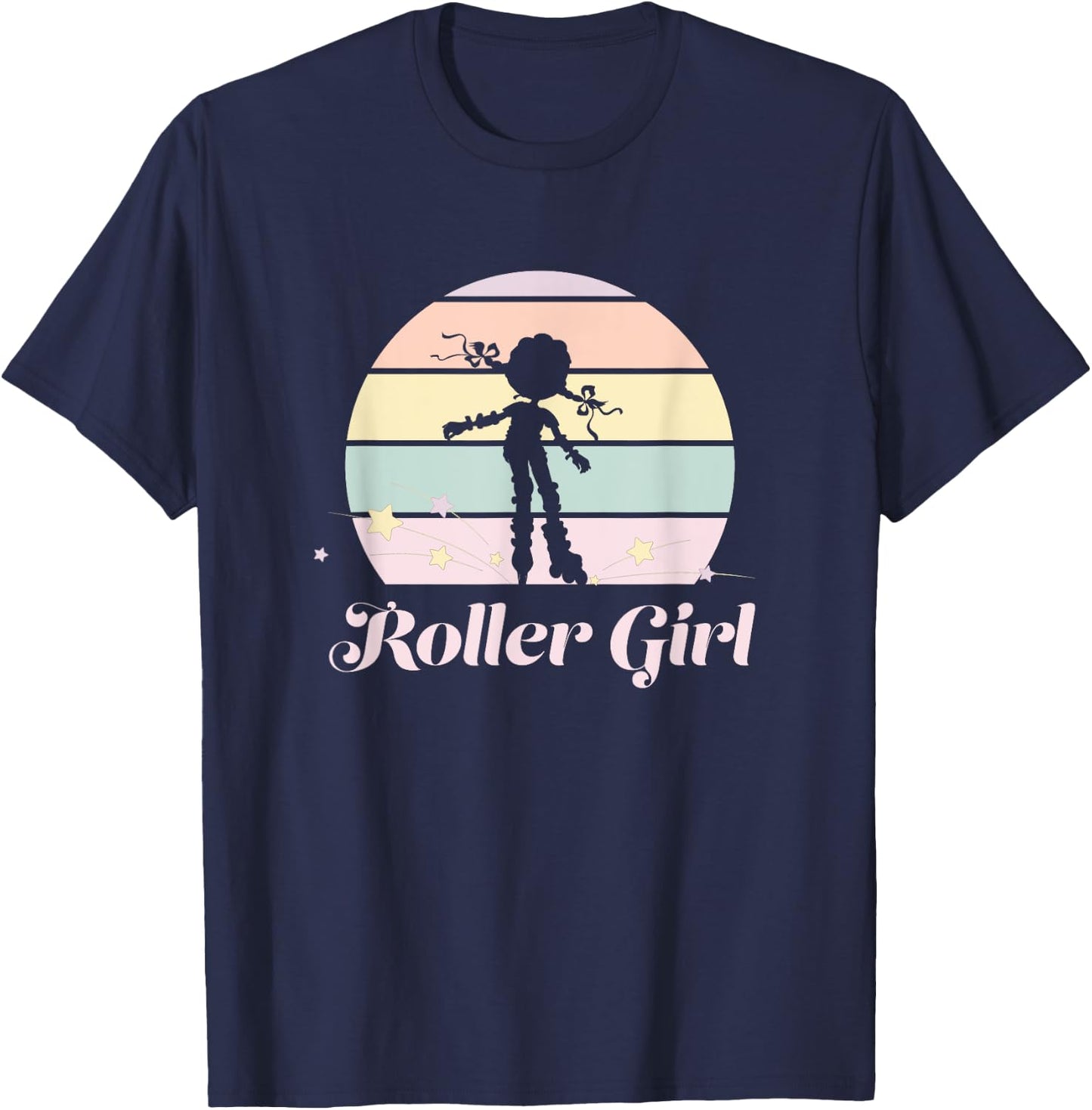 Funny Roller Girl Vintage Rollerblades Gift Roller Skating T-Shirt - T-Shirt | Navy