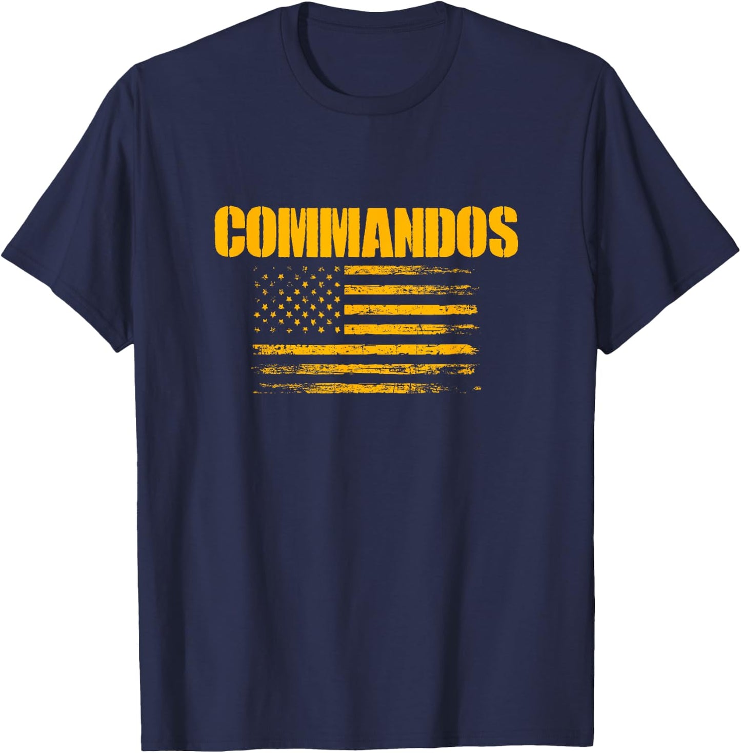 Hendersonville Commandos USA Flag Pride T-Shirt - T-Shirt | Navy