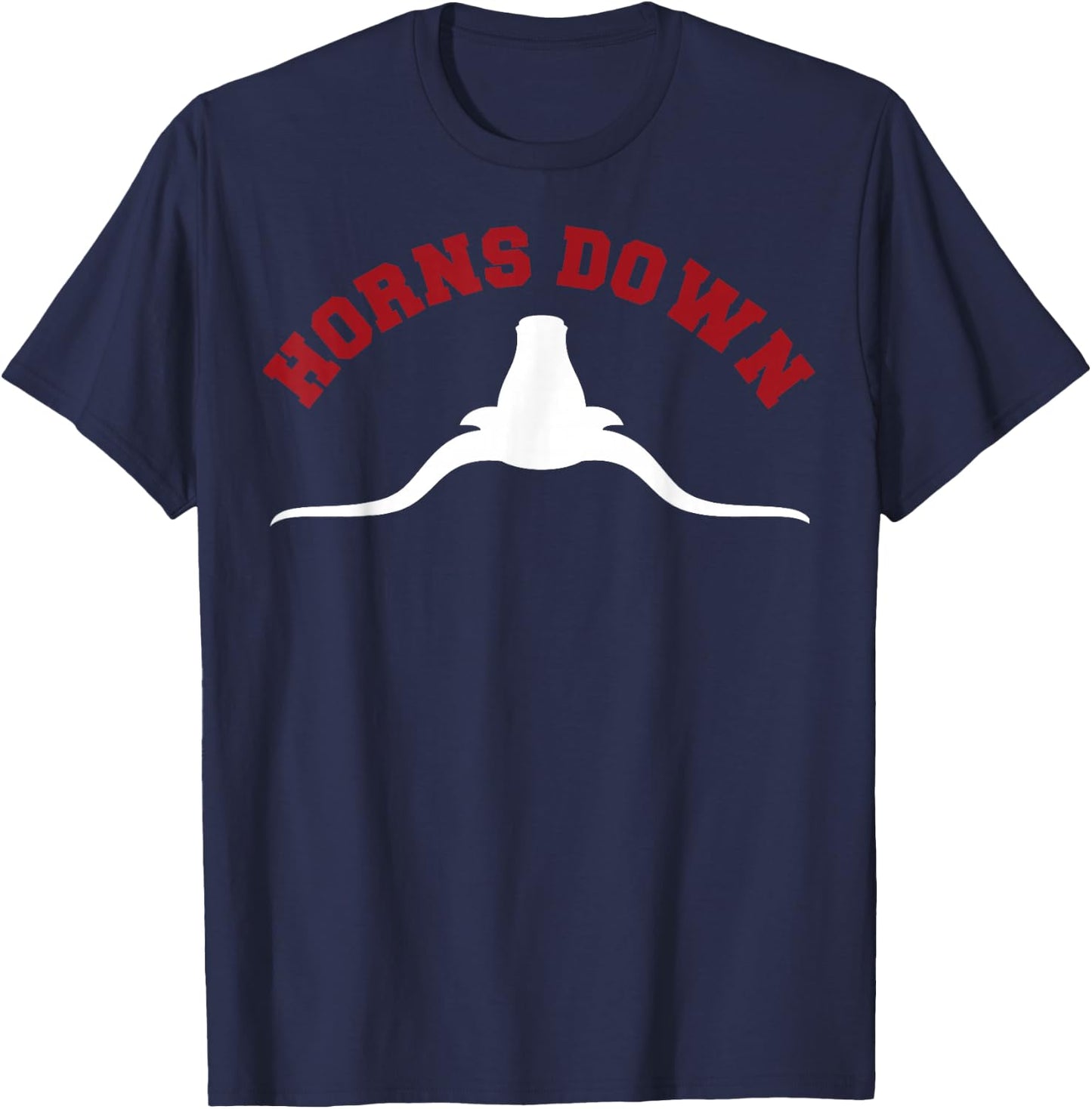 Horns Down Shirt Horns Down Texas Tuck Fexas Shirt T-Shirt - T-Shirt | Navy