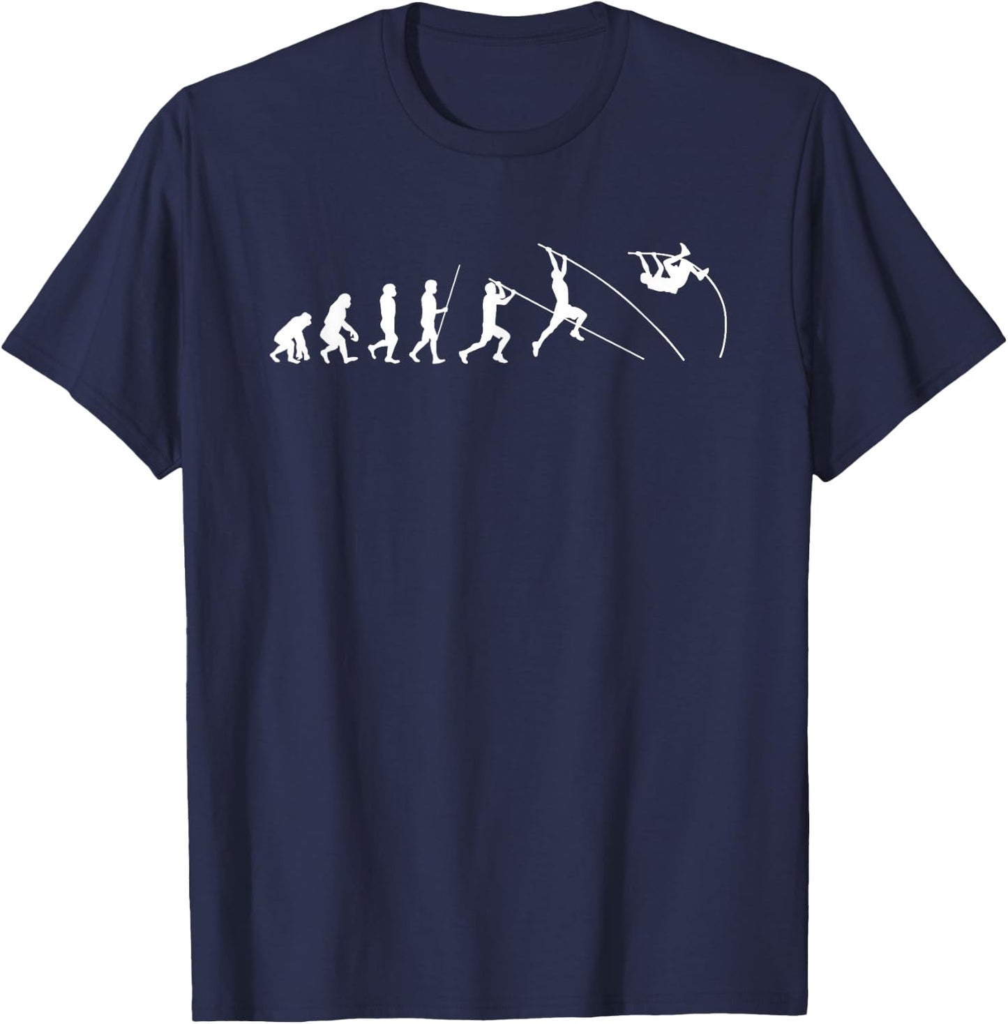 Awesome Pole Vault Evolution Awesome Pole Vault Evolution T-Shirt - T-Shirt | Navy