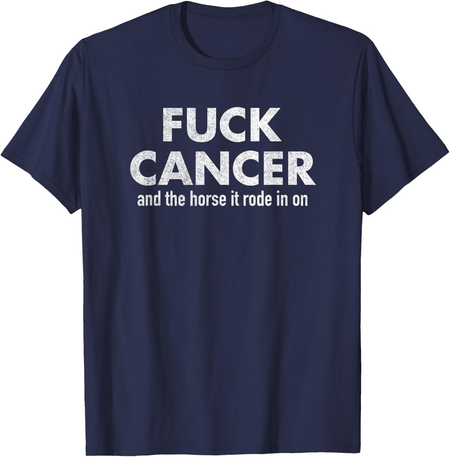 Fuck Cancer Pink Breast Cancer Awareness T-Shirt - T-Shirt | Navy