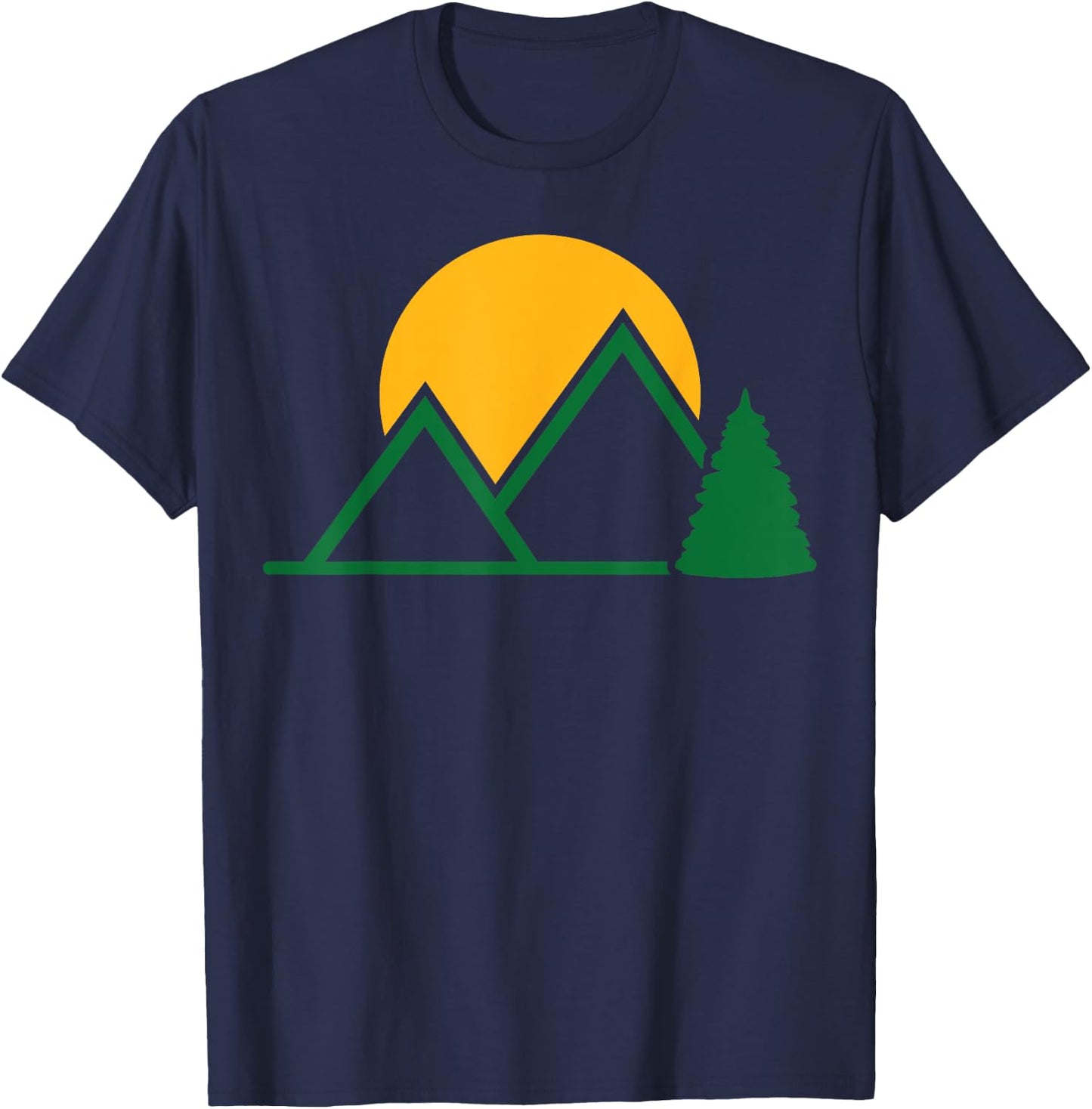 Mountains with sun T-Shirt - T-Shirt | Navy