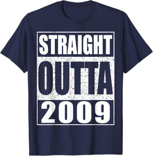 Straight Outta 2009 Shirt Kids Boy Girl 16th Birthday T-Shirt - T-Shirt | Navy