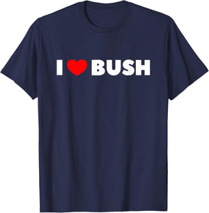 I Love Heart Bush T-Shirt - T-Shirt | Navy