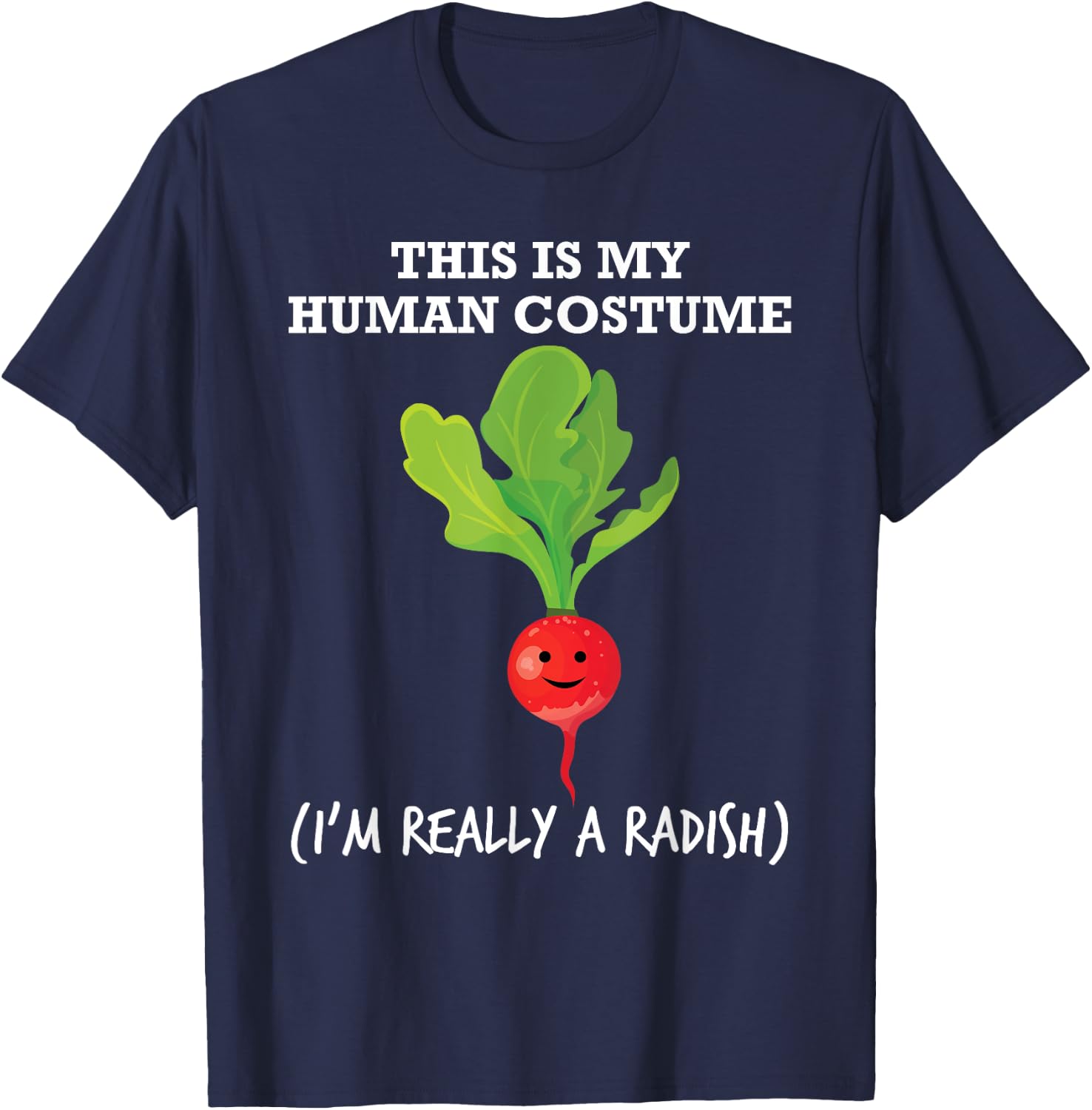 Fun Radish Food Human Costume T Shirt T-Shirt - T-Shirt | Navy