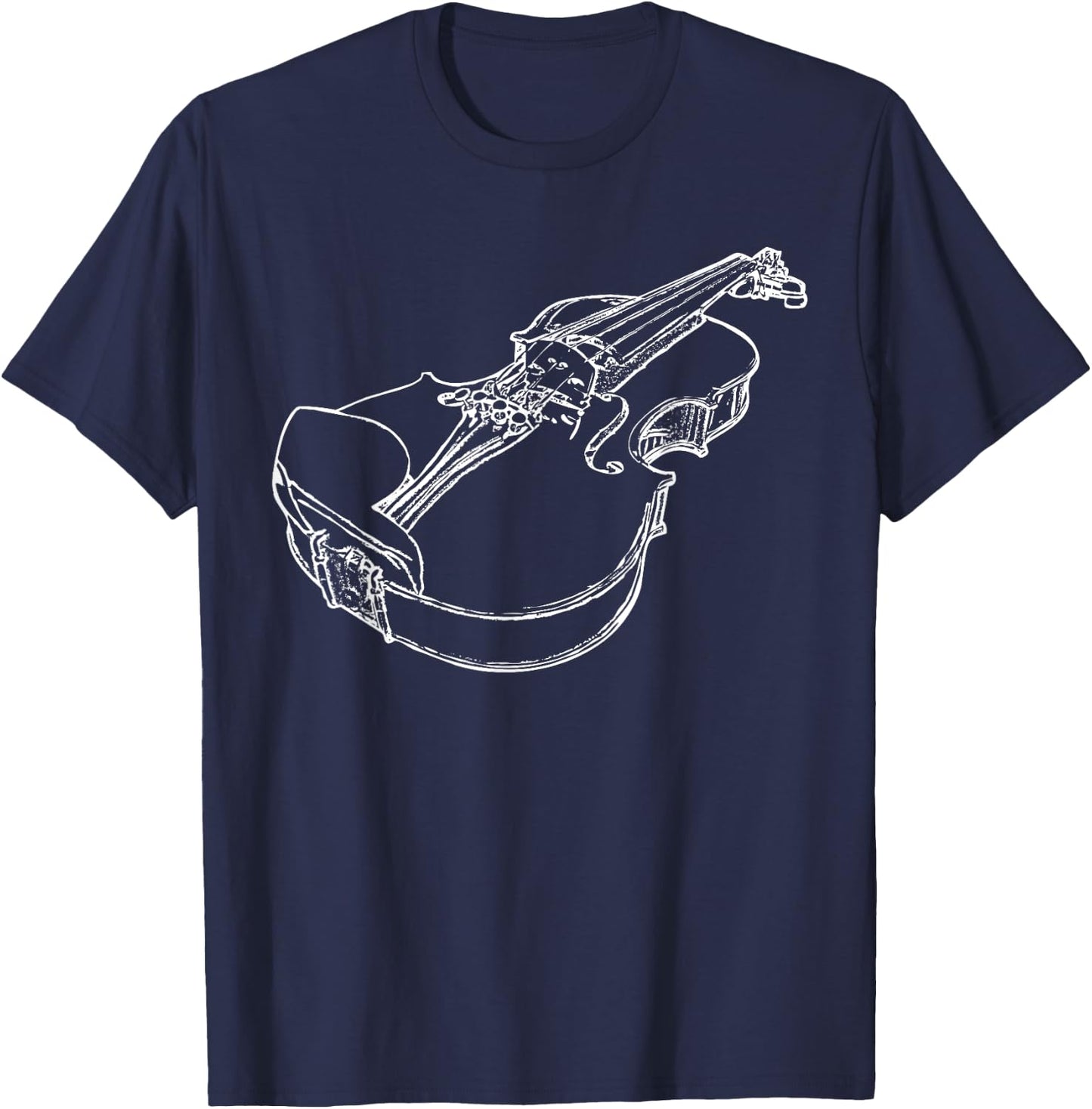 Violin Fiddle Musician String Instrument Violinist Gift T-Shirt - T-Shirt | Navy