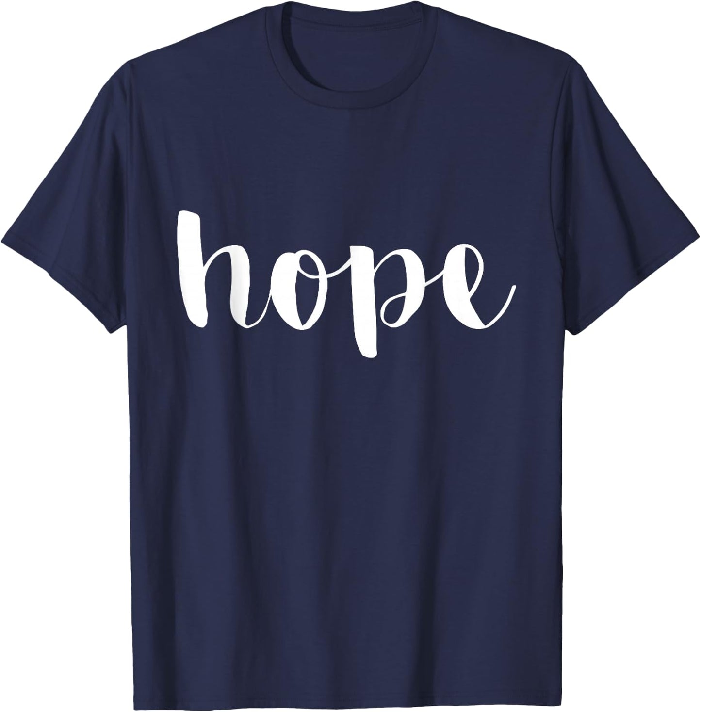 Simple Cursive Hope T-Shirt - T-Shirt | Navy