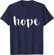 Simple Cursive Hope T-Shirt - T-Shirt | Navy