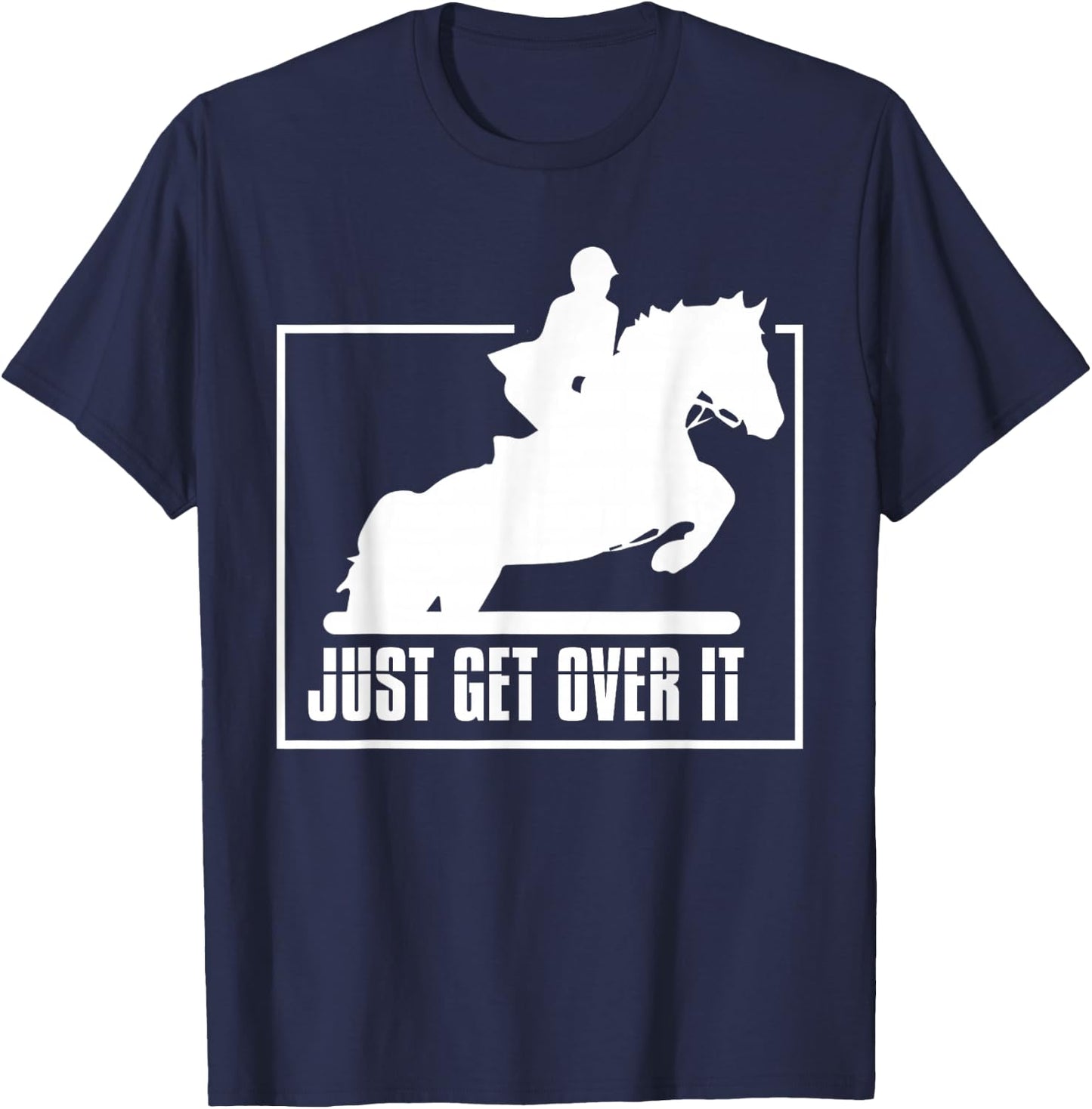 English Riding Hunter Jumper Girl Riding Horse T-Shirt - T-Shirt | Navy